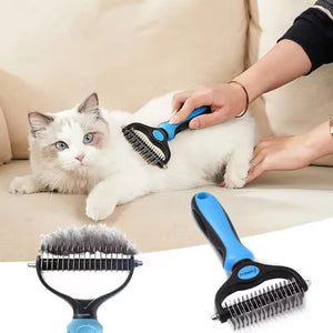 Cepillo deslanador Nudoff de acero inoxidable para gatos - Gatufy